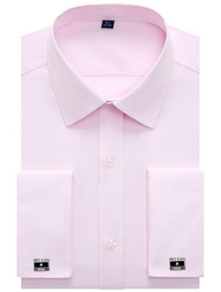 Alimens & Gentle French Cuff Regular Fit Dress Shirts (Cufflink Included)