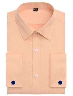 Alimens & Gentle French Cuff Regular Fit Dress Shirts (Cufflink Included)