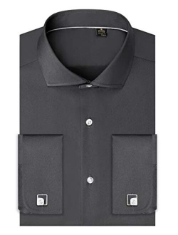 Alimens & Gentle French Cuff Regular Fit Dress Shirts (Cufflink Included)