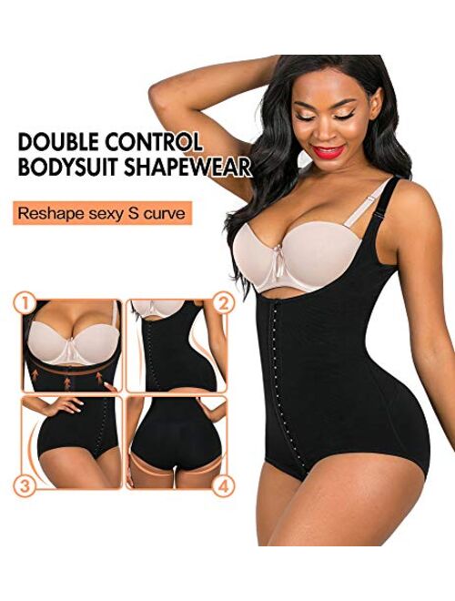 SHAPERX Shapewear for Women Tummy Control fajas colombianas Butt Lifter Body Shaper Front Hooks