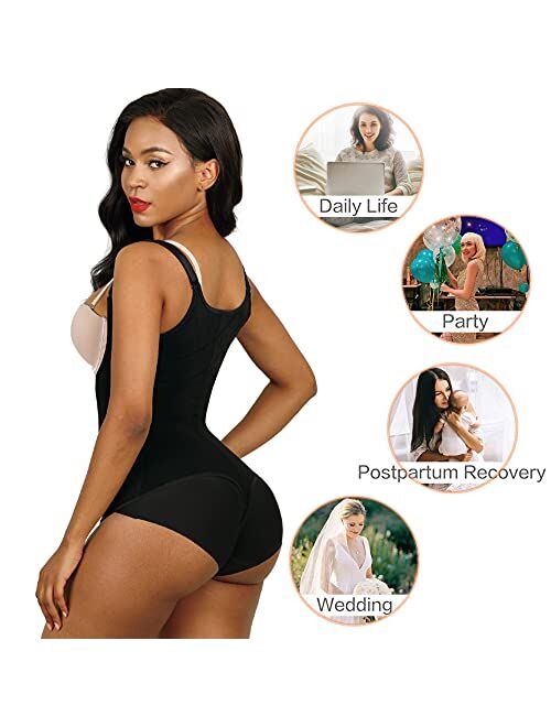 SHAPERX Shapewear for Women Tummy Control fajas colombianas Butt Lifter Body Shaper Front Hooks