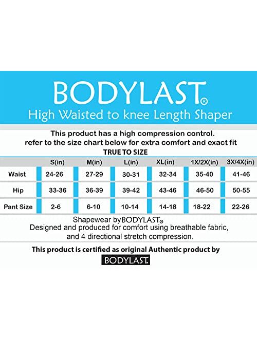 BODYLAST Shapewear for Women Tummy Control High-Waisted Shapers Slimming Comfort