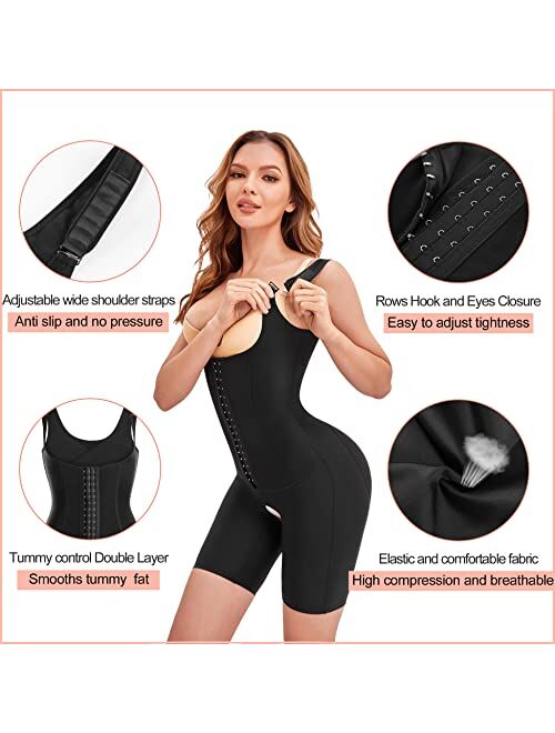 Gotoly Shapewear Bodysuit for Women Tummy Control Fajas Colombianas Waist Trainer Butt Lifter Thigh Slimmer Full Body Shaper