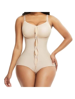 Women Shapewear Bodysuit Tummy Control Fajas Body Shaper for Women with Zipper