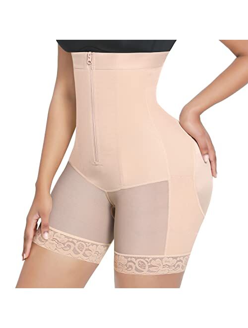 FeelinGirl Shapewear for Women Tummy Control Hight Waist Body Shaper Shorts Butt Lifter Thigh Slimmer Faja