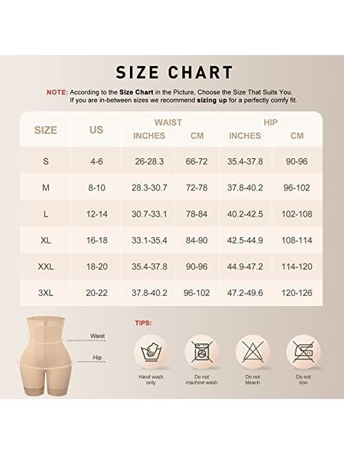 FeelinGirl Shapewear for Women Tummy Control Hight Waist Body Shaper Shorts Butt Lifter Thigh Slimmer Faja