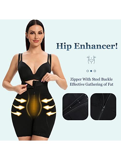 EESIM High Waist Body Shaper Butt Lifter Shapewear for Women Tummy Control Faja Waist Slimmer Hip Padded Enhancer Panties