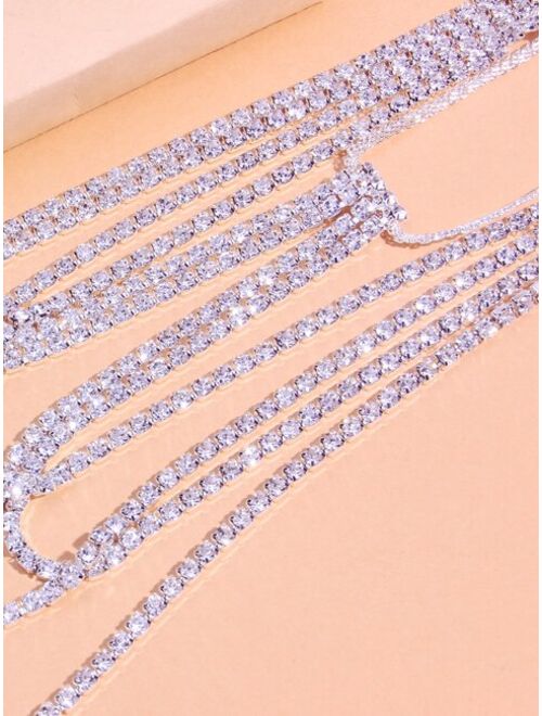 Buy Shein Rhinestone Decor Layered Thigh Chain online | Topofstyle