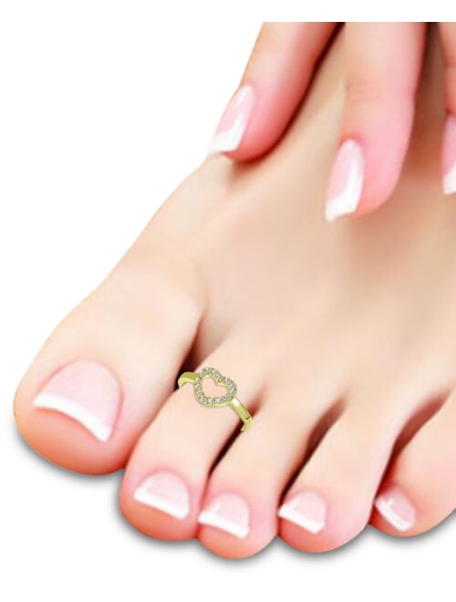 Giani Bernini Cubic Zirconia Heart Toe Ring, Created for Macy's