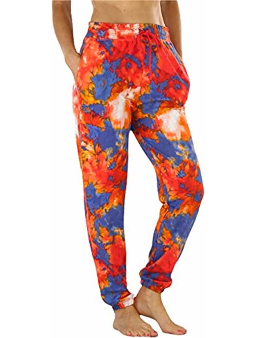 ToBeInStyle Women's Solid Print French Terry Jogger Pants