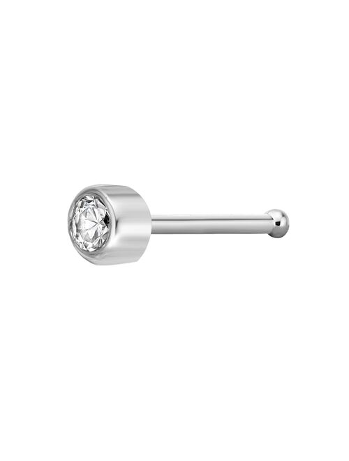 Lila Moon 14k Gold 2 mm Cubic Zirconia Nose Stud