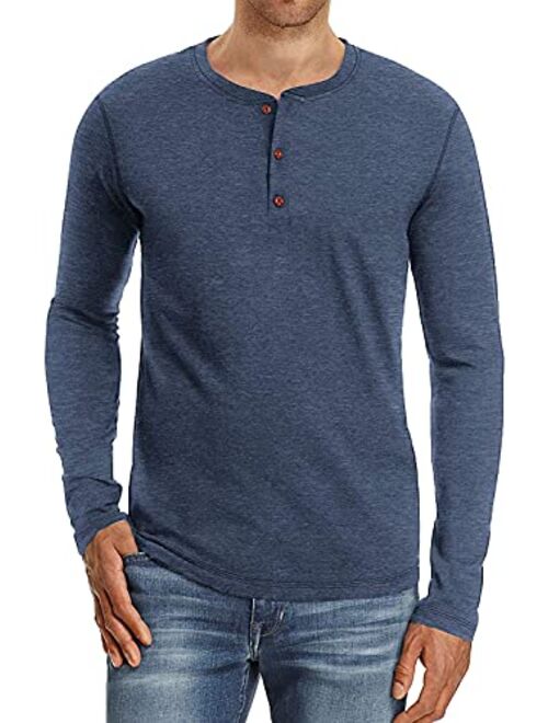 Sailwind Mens Henley Short/Long Sleeve T-Shirt Cotton Casual Shirt