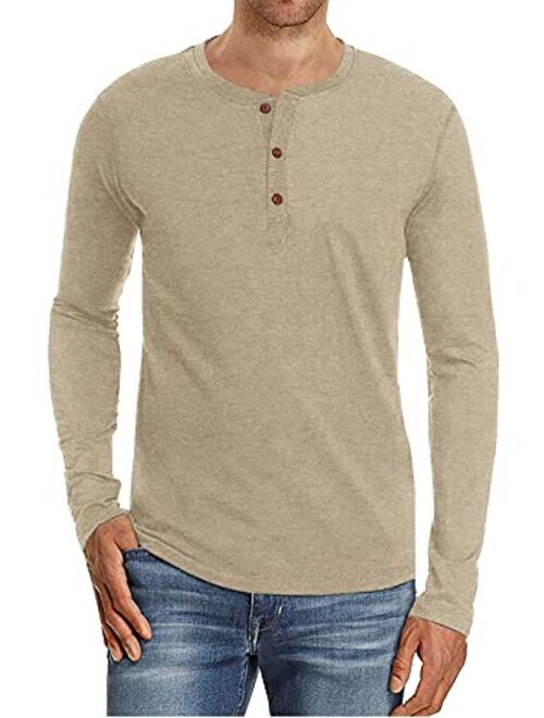 Sailwind Mens Henley Short/Long Sleeve T-Shirt Cotton Casual Shirt