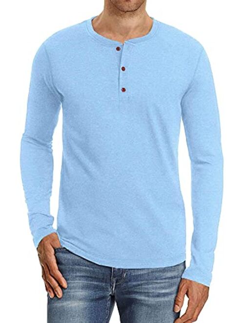 Sailwind Mens Henley Short/Long Sleeve T-Shirt Cotton Casual Shirt