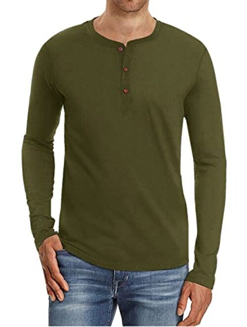 Sailwind Mens Henley Short/Long Sleeve T-Shirt Cotton Casual Shirt