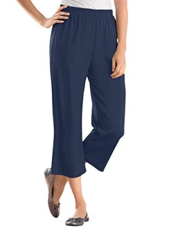 Women's Plus Size 7-Day Knit Capri Pants