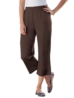 Women's Plus Size 7-Day Knit Capri Pants