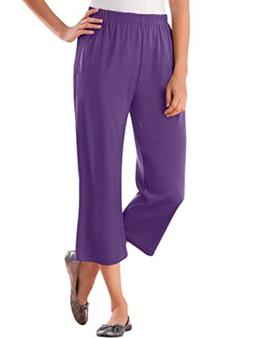 Woman Within Women's Plus Size 7-Day Knit Capri Pants