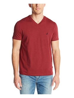 Men's Short Sleeve Solid Slim Fit V-Neck T-Shirt