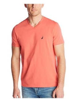 Men's Short Sleeve Solid Slim Fit V-Neck T-Shirt