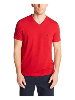 Men's Short Sleeve Solid Slim Fit V-Neck T-Shirt