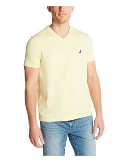 Men's Short Sleeve Solid Slim Fit V-Neck T-Shirt