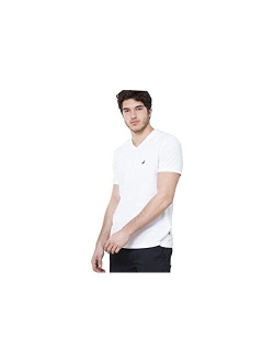 Men's Short Sleeve Solid Slim Fit V-Neck T-Shirt