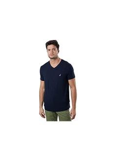 Men's Short Sleeve Solid Slim Fit V-Neck T-Shirt