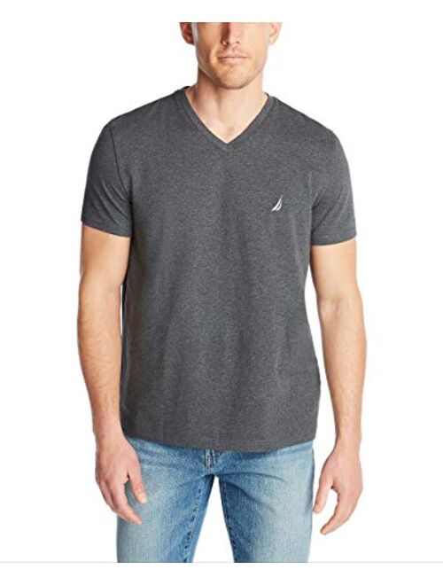 Nautica Men's Short Sleeve Solid Slim Fit V-Neck T-Shirt