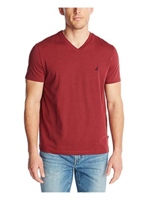 Nautica Men's Short Sleeve Solid Slim Fit V-Neck T-Shirt