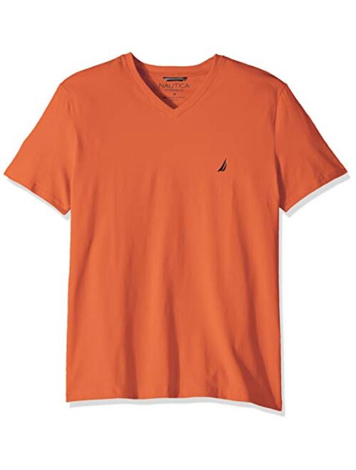 Nautica Men's Short Sleeve Solid Slim Fit V-Neck T-Shirt