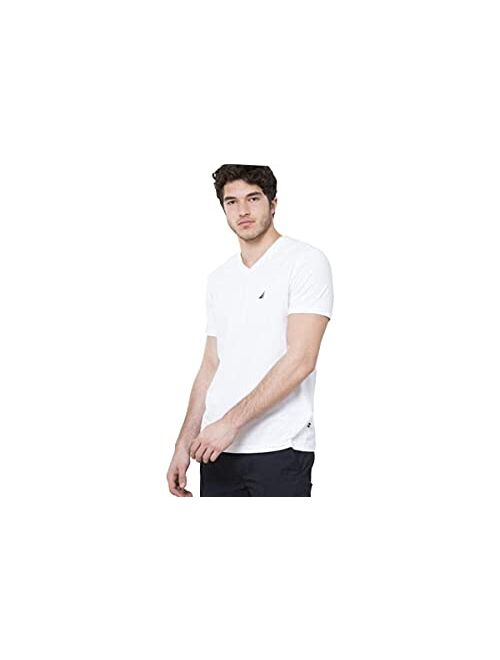 Nautica Men's Short Sleeve Solid Slim Fit V-Neck T-Shirt