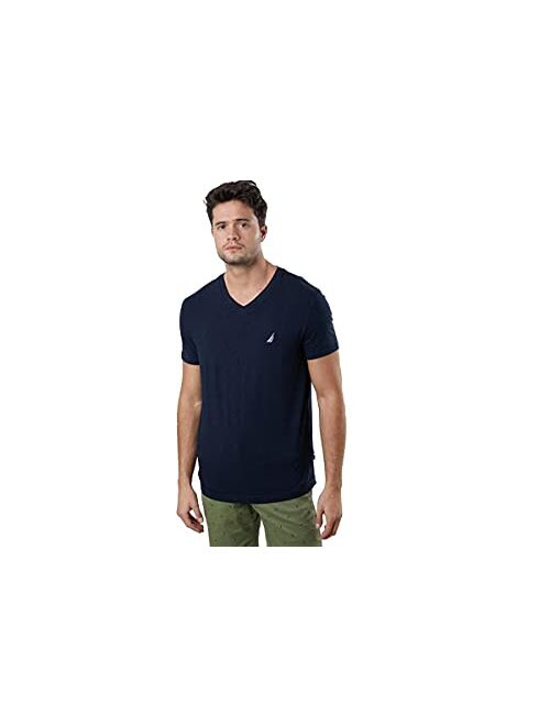 Nautica Men's Short Sleeve Solid Slim Fit V-Neck T-Shirt