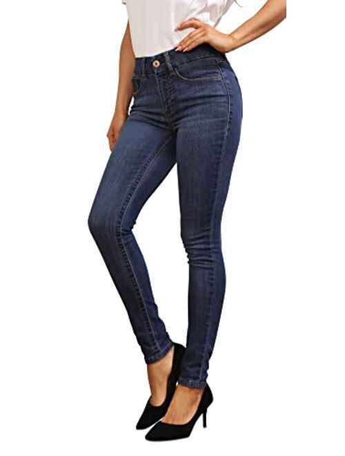 OFLUCK Women's High-Waisted Skinny Stretch Jeans Ultra Soft Denim Jeans Leggings