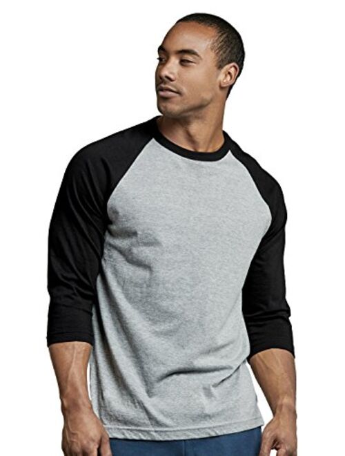 TOP PRO Men's 3/4 Sleeve Casual Raglan Jersey Baseball Tee Shirt