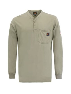 KONRECO FR Shirts for Summer Flame Resistant Shirt 5.5oz Light Weight&7oz CAT2 Henley Shirts