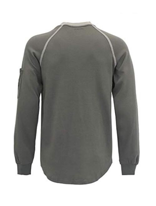 KONRECO FR Shirts for Summer Flame Resistant Shirt 5.5oz Light Weight&7oz CAT2 Henley Shirts