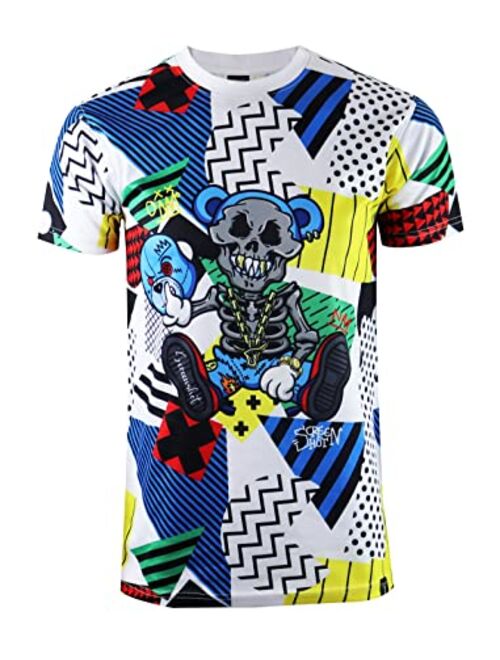 SCREENSHOT Mens Hipster Hip-Hop Premium Technique Tees - Stylish Longline Urban Streetwear Latest NYC Fashion T-Shirts