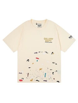 GALLERY T-SHIRT Gallery Dept. Logo Print Cotton Jersey T-Shirt Graphic Crewneck Fashion Short Sleeve Shirt for Men Women