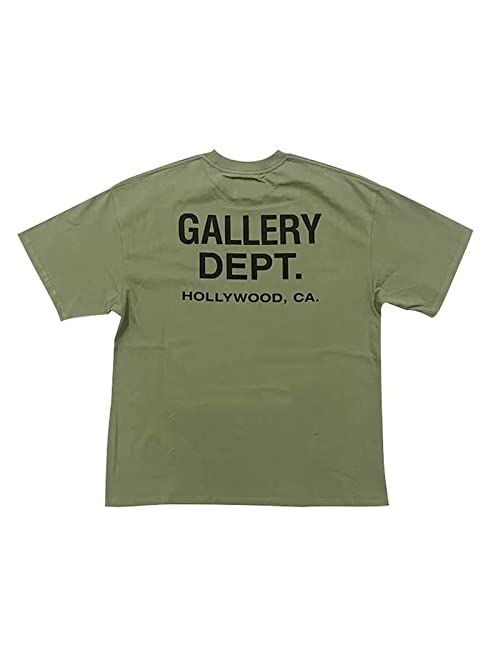 GALLERY T-SHIRT Gallery Dept. Logo Print Cotton Jersey T-Shirt Graphic Crewneck Fashion Short Sleeve Shirt for Men Women