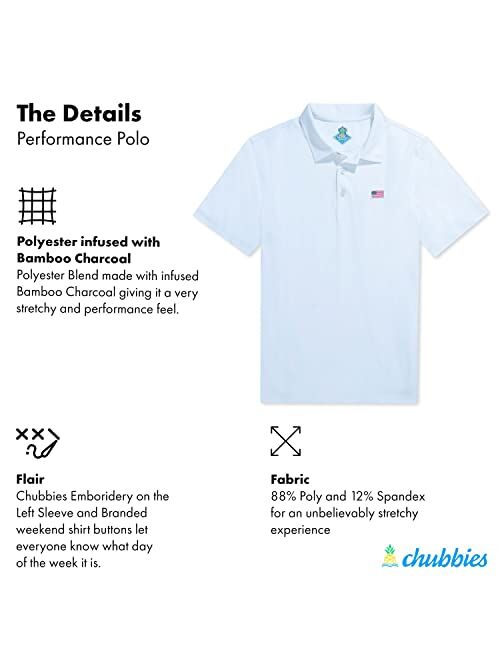 Chubbies Men's Short Sleeve Performance Polo