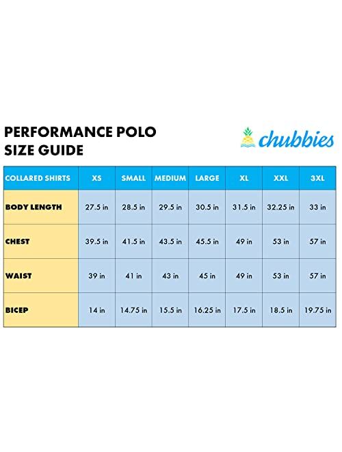 Chubbies Men's Short Sleeve Performance Polo