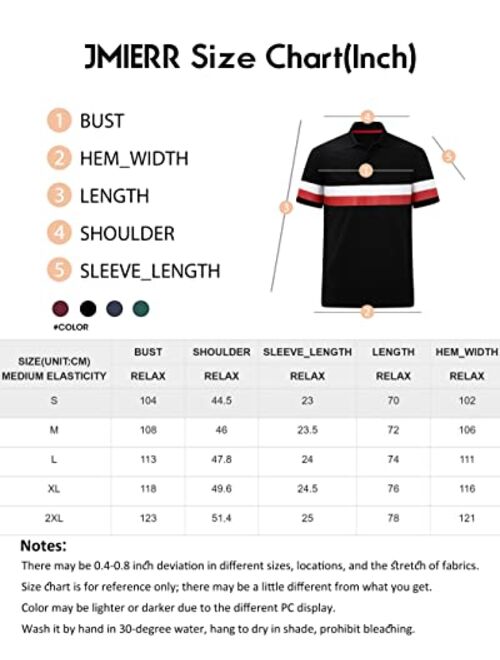 JMIERR Mens Short Sleeve Polo Shirts Casual Basic Button Up Tee Shirts