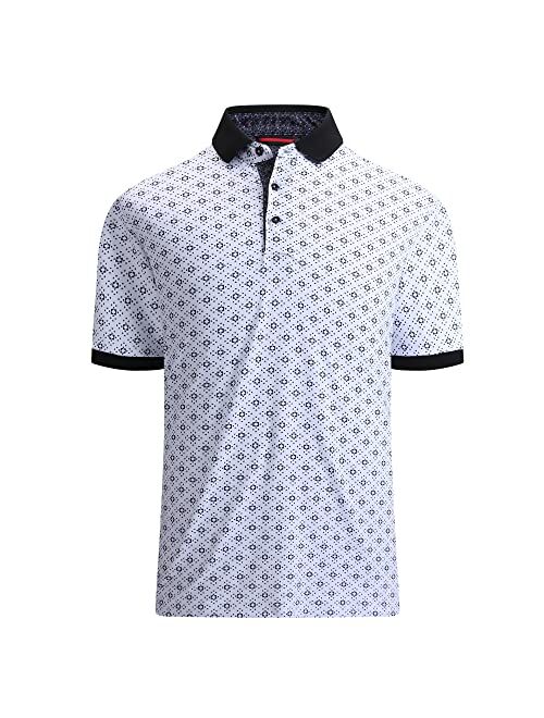 Alex Vando Mens Polo Shirts Short Sleeve Regular Fit Fashion Designed Shirt