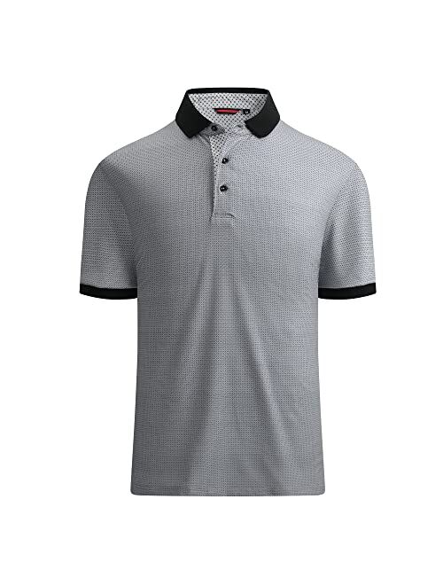 Alex Vando Mens Polo Shirts Short Sleeve Regular Fit Fashion Designed Shirt