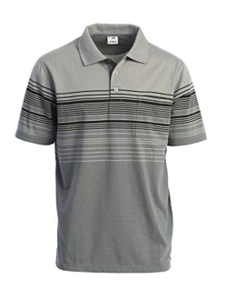 Mens Striped Polo Shirt with Pocket - Yarn Dye