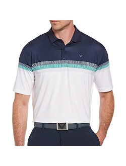 Callaway Men's Fine Line Stripe Short Sleeve Golf Polo Shirt