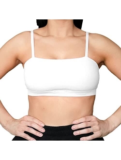 Aoxjox Women's Workout Bandeau Sports Bras Taining Fitness Running Yoga Crop Tank Top