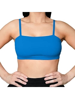 Aoxjox Women's Workout Bandeau Sports Bras Taining Fitness Running Yoga Crop Tank Top