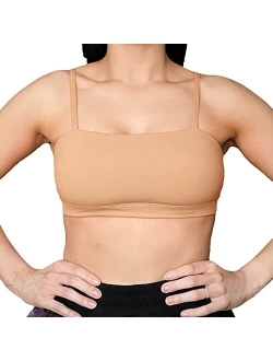 Aoxjox Women's Workout Bandeau Sports Bras Taining Fitness Running Yoga Crop Tank Top